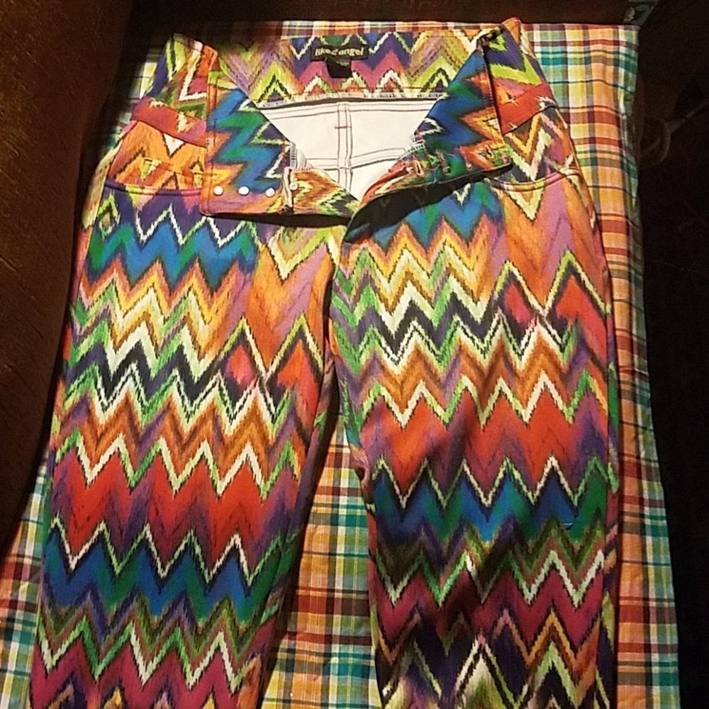 Womens Vibrant Multi Colored Pants